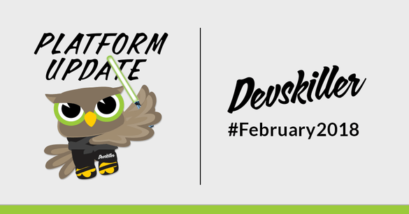 Actualización de la plataforma DevSkiller - ¿qué hay de nuevo? #Febrero2018