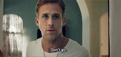 GIF Ryan Gosling siger goddag, hvordan man bliver ansætter 