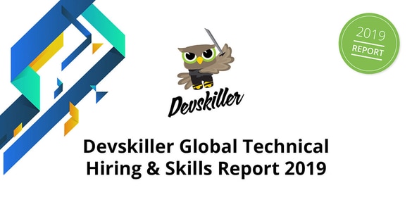 DevSkiller Rapporto globale sulle assunzioni e le competenze tecniche 2019 Immagine di copertina