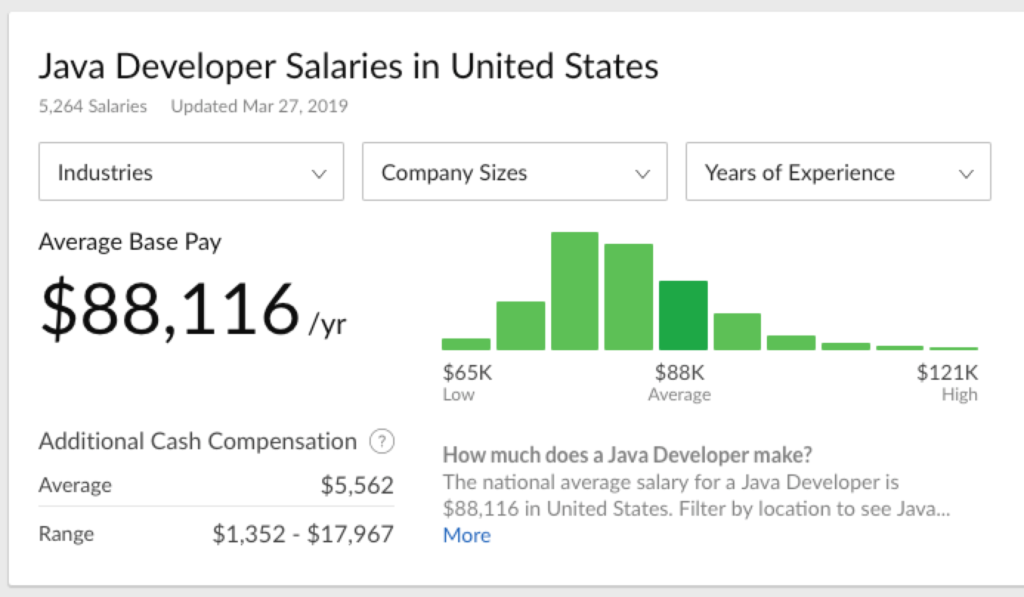 Complete Java Developer Salary Data Devskiller