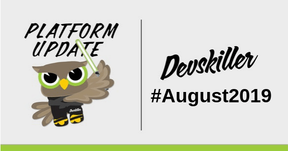 DevSkiller platform update – what is new #August2019