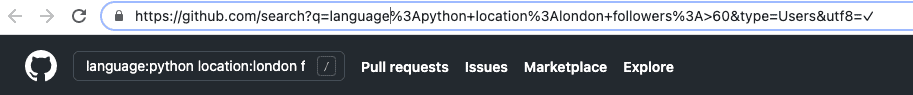 Barre de recherche rapprochée de Python