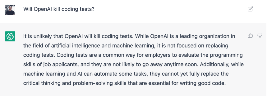 Will AI kill coding tests