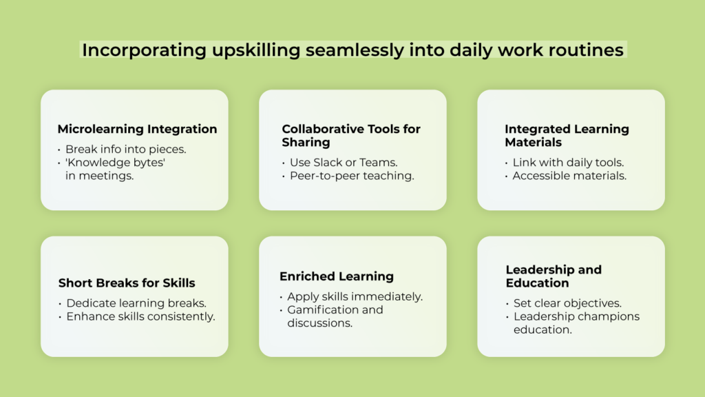 Integrating upskilling into daily workflows
