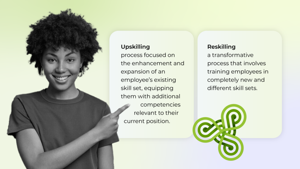 What is upskilling? What is reskilling?